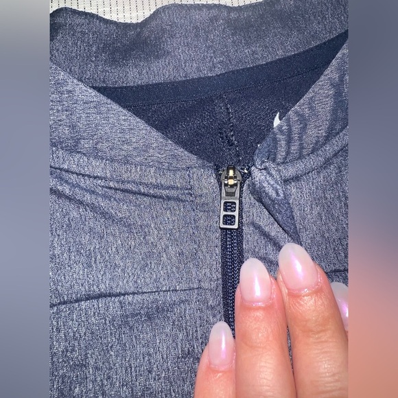 Nike Shield Men’s Half-Zip Golf Pullover Jacket Gray/Dark Navy/Black Size XL - Picture 6 of 13